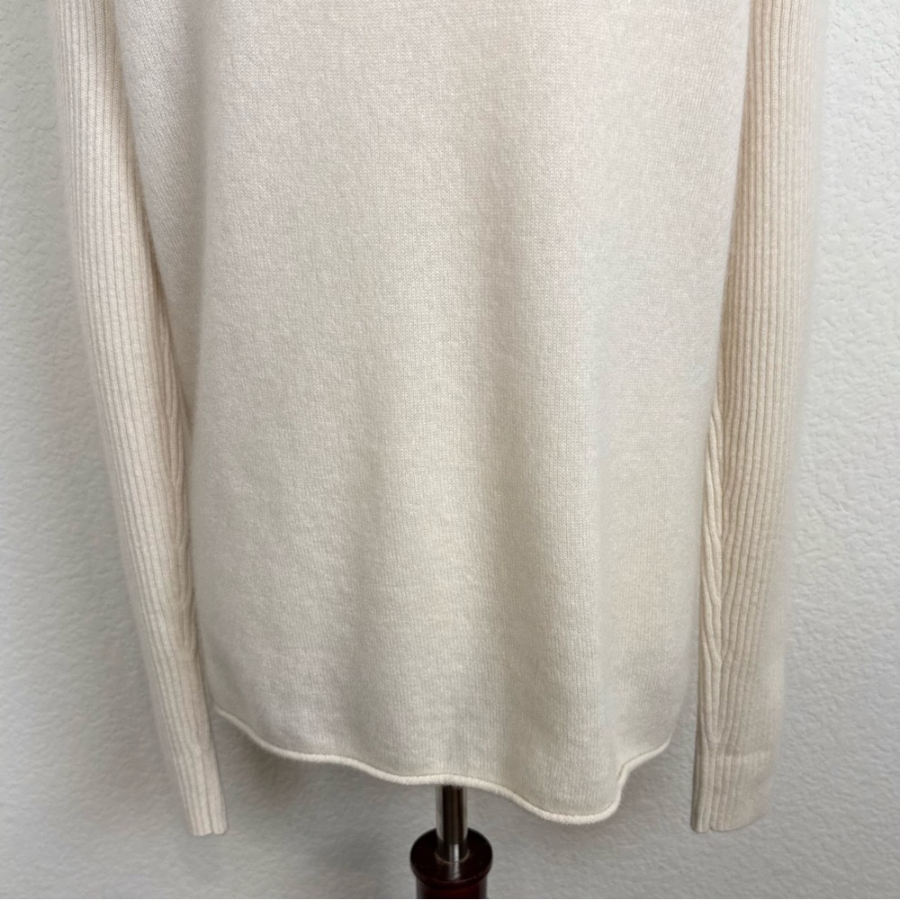 Sundance Cashmere High Neck Cream Sweater - Picture 8 of 12